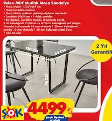 RELAX MDF MUTFAK MASA SANDALYE